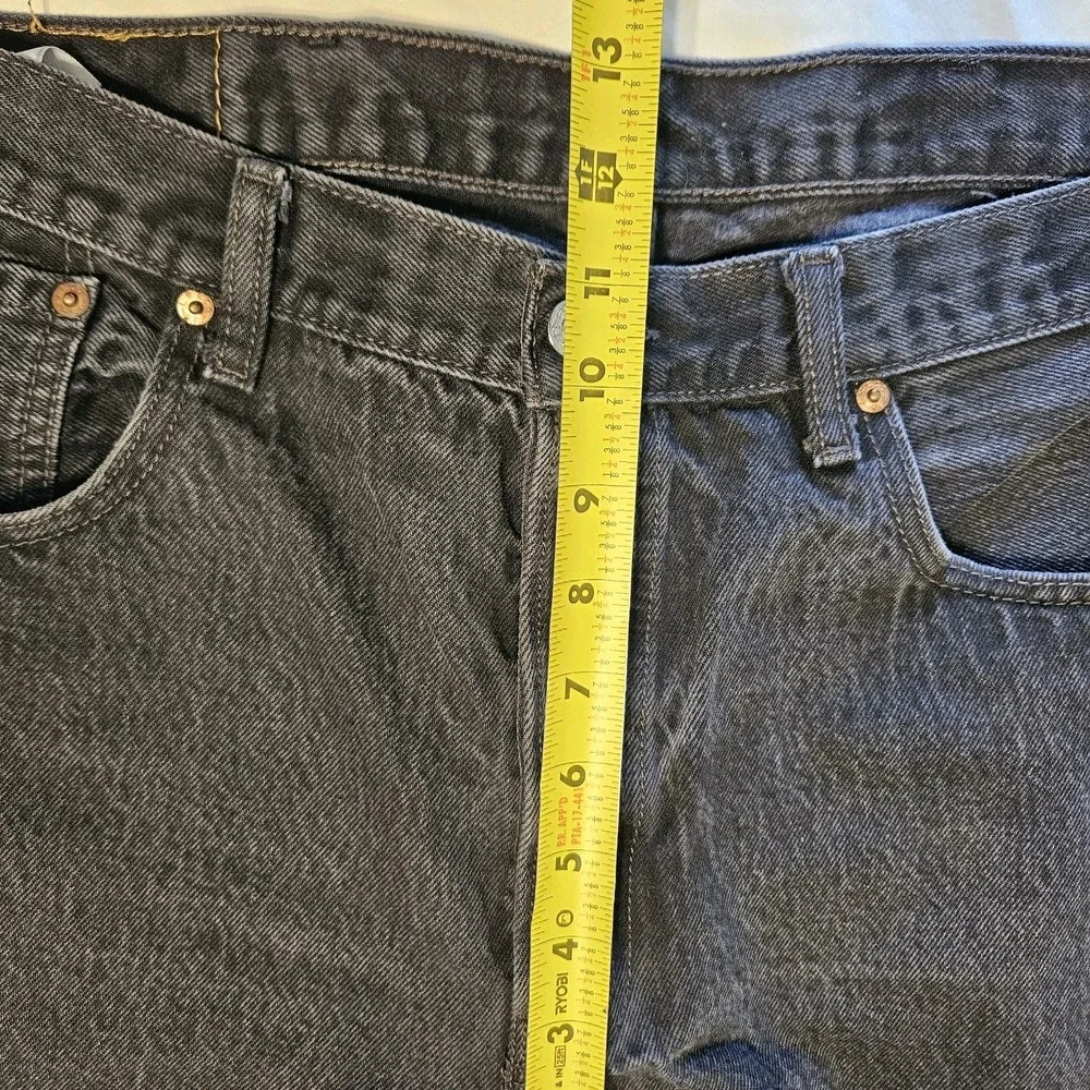Vintage‎ Levis 501 Jeans Mens 38x34 Black Button Fly Y2k Denim Single Stitch